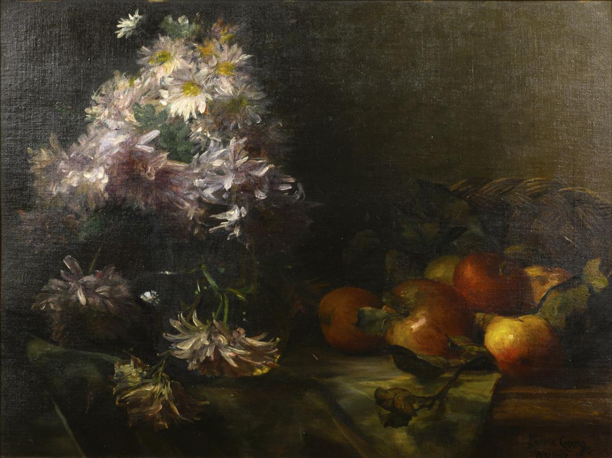 Stillleben mit Blumen und Früchten
